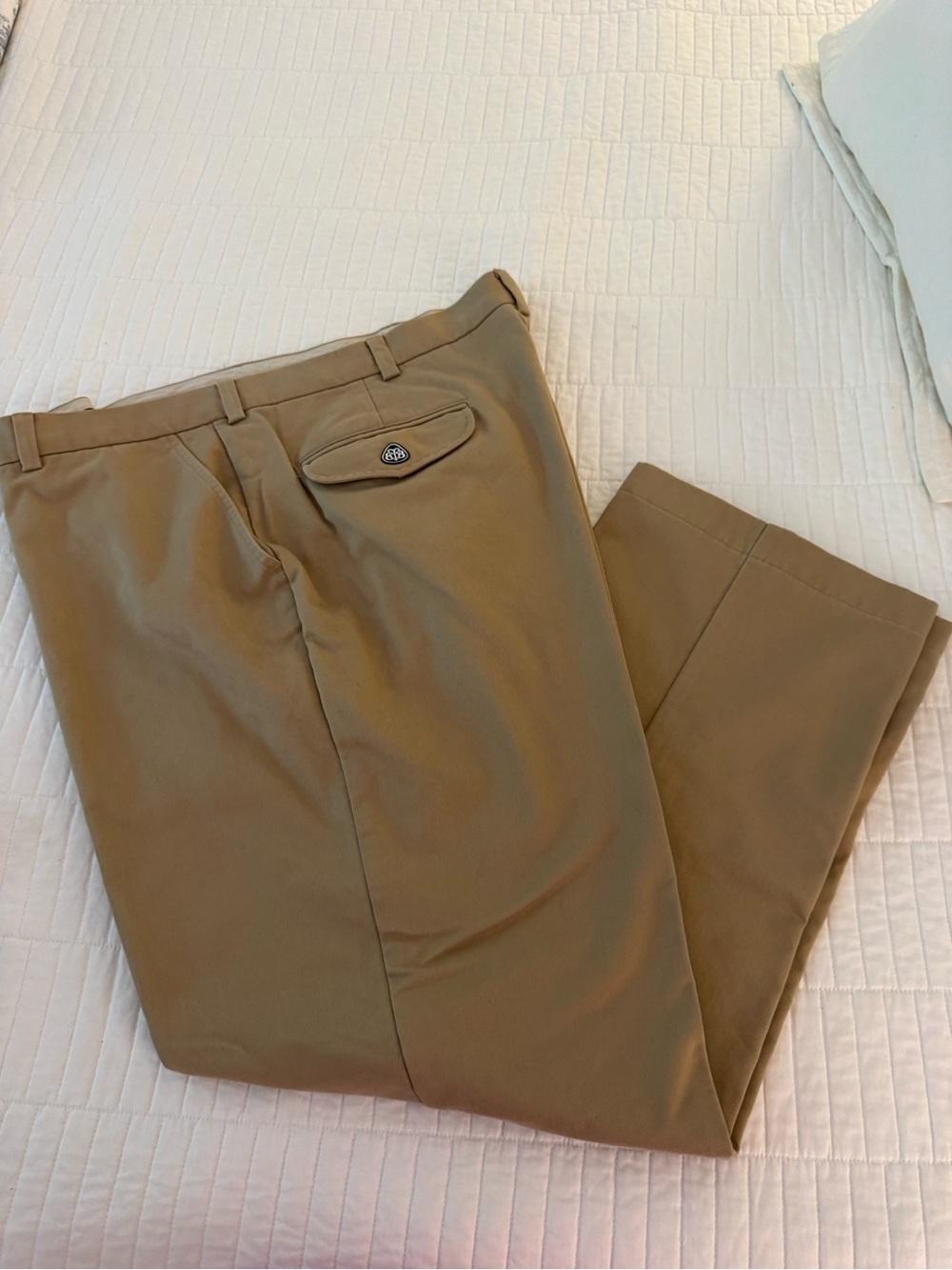 Brooks Brothers Men's Khaki Chino Pants in Light Brown (Lined)
